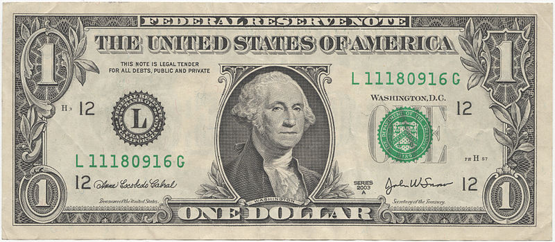 Dollar bill - Creative Commons