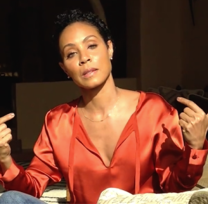 Jada Pinkett Smith discusses her boycott plans in a widely circulated video. (Screenshot from Facebook video.)